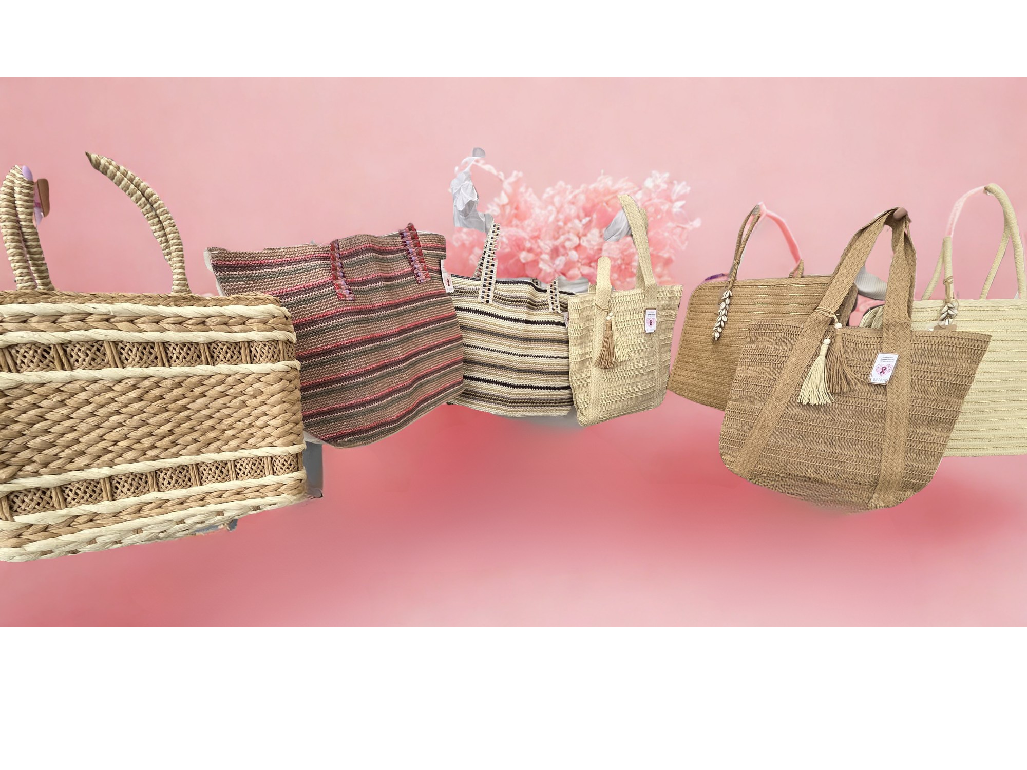 Bolsos grandes rafia